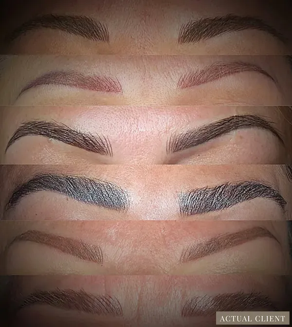 Eyebrows with permanent makeup