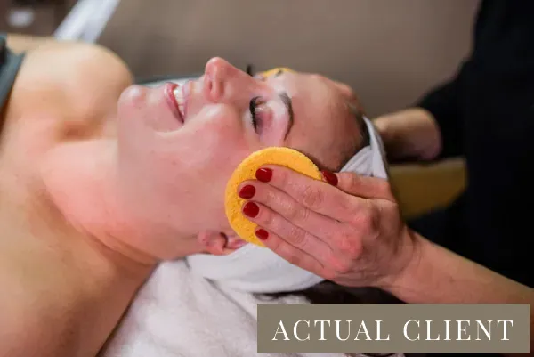 Patient getting a wax treatment